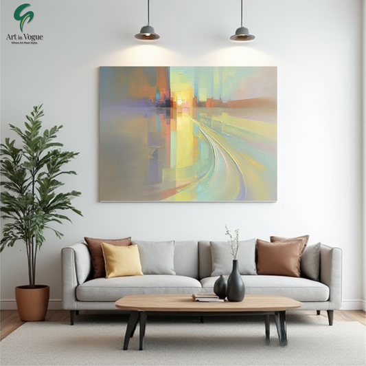 Abstract Cityscape at Sunrise – Modern Wall Art for Contemporary Spaces
