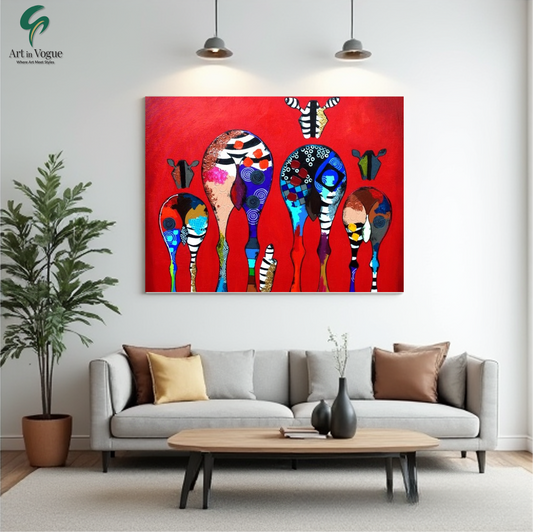 Vibrant Herd: A Celebration of Colors