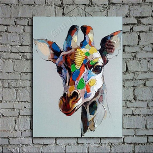 Majestic Mosaic: The Giraffe's Gaze