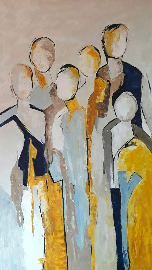 Modern Abstract Family Portrait | Contemporary Minimalist Art