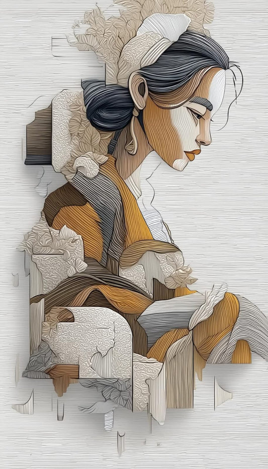 Silent Muse: Elegance in Contour and Texture